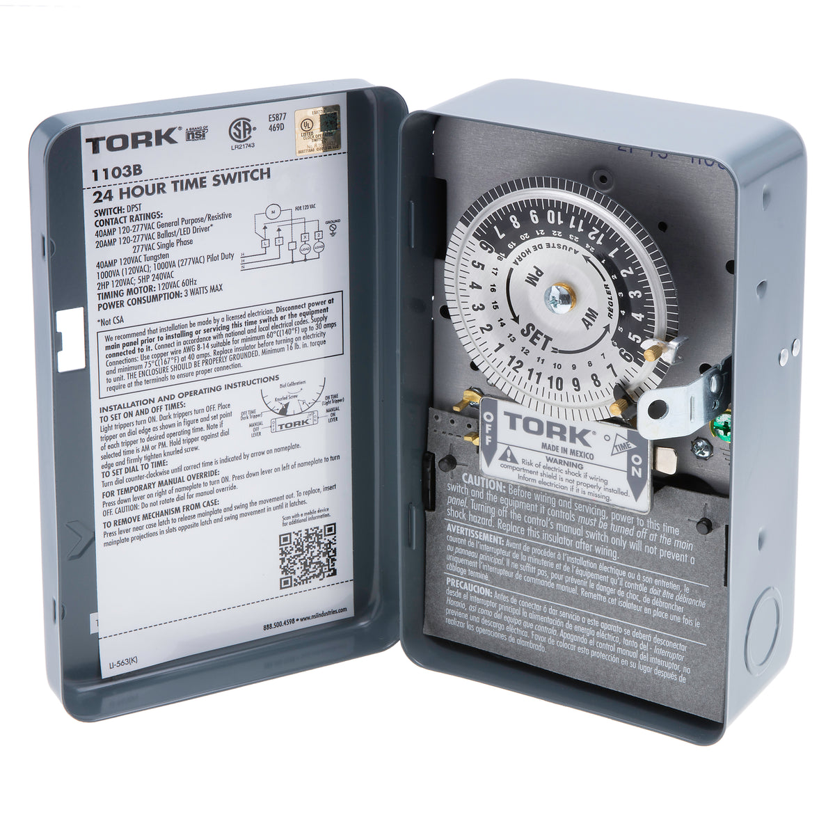TORK-1103B 120V Dp / St 24HR Time Clock