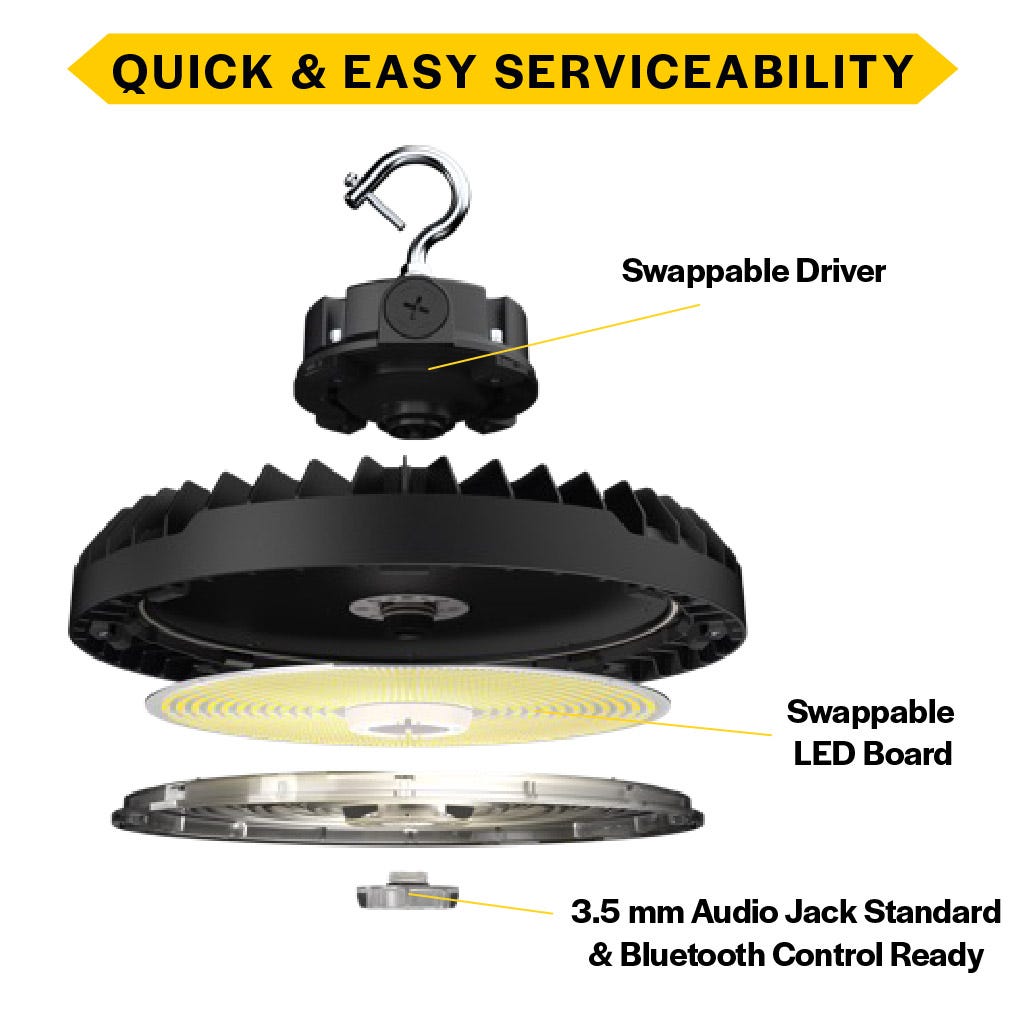 HRHB-1-LS-CS-U-BL LED Ufo Hibay W/k-Slct UNV Dim