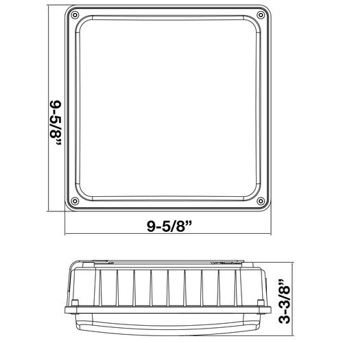LED-45W-CNPY-71604B LED Cnpy Srf Mnt 45W 5K UNV Dm