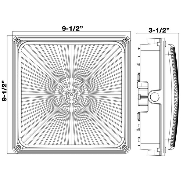 LED-CNPY-71610C LED Cnpy Srf Mnt W/k-Slct UNV
