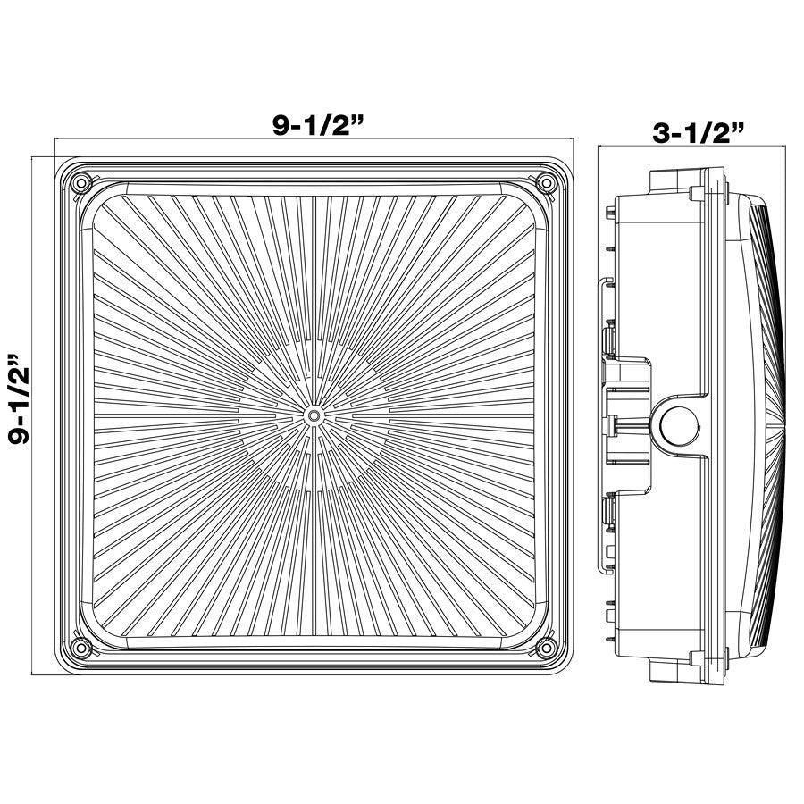 LED-CNPY-71610C LED Cnpy Srf Mnt W/k-Slct UNV