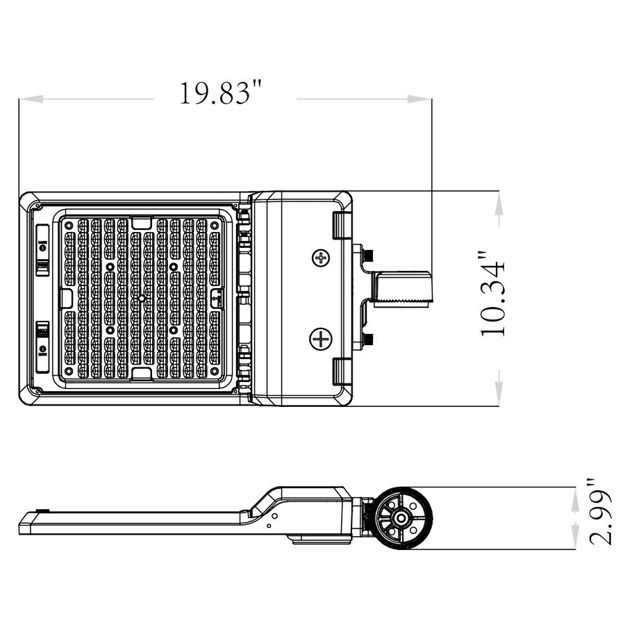 LED-AREALIGHT-74014D LED Area W/k-Slct Hv Dim Brnz