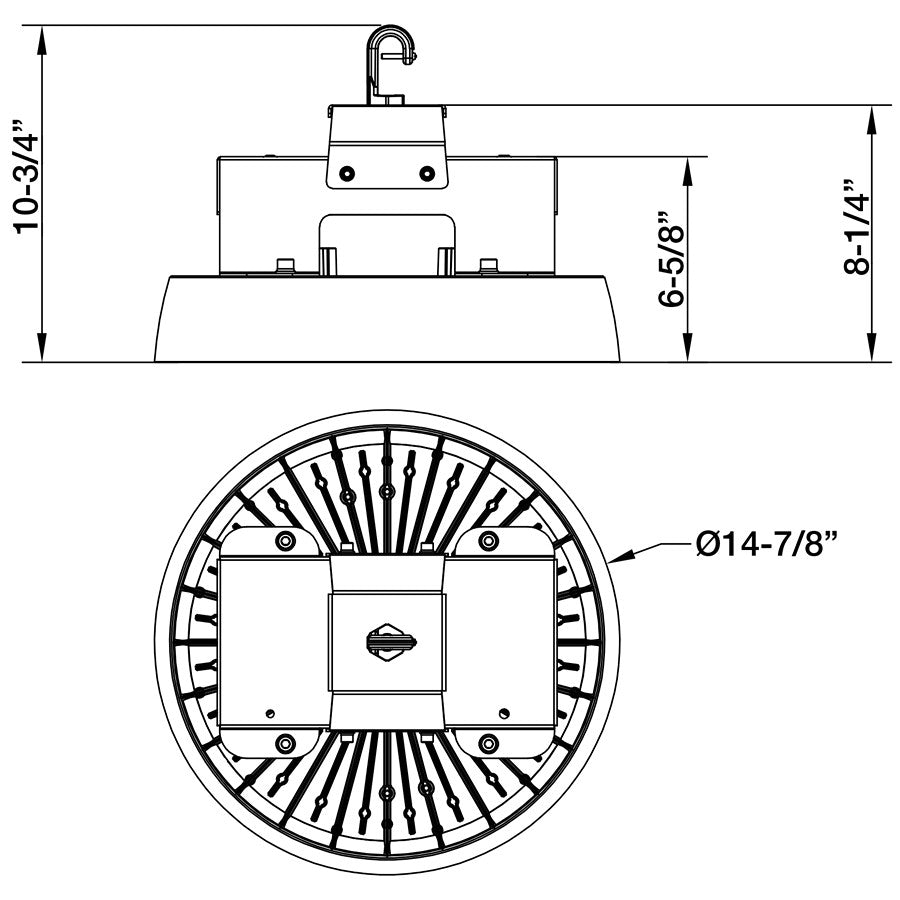 LED-UFO-HIBAY-74109B LED Ufo Hibay 300W 50K Hi-Volt