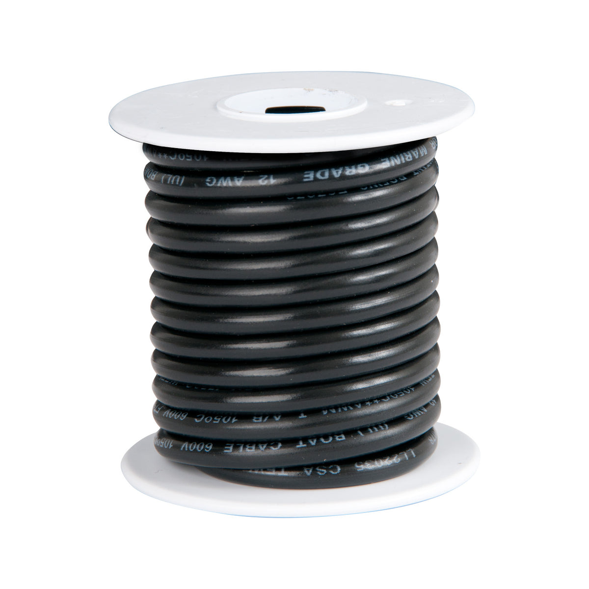 AMW-312 12AWG Strand 12FT Spool Blk