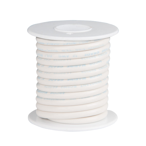 AMW-332 12AWG Strand 12FT Spool Wht