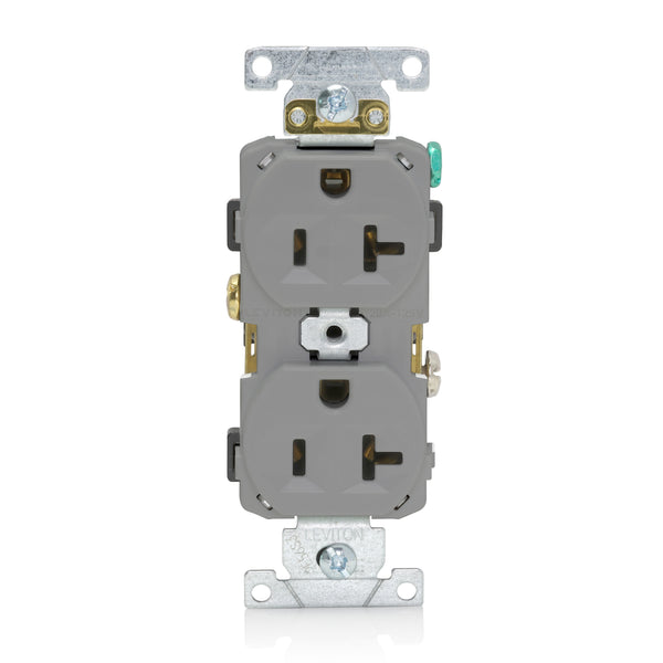 CR20-GY 2X Outlet 125V 20A 2P/3W Gray