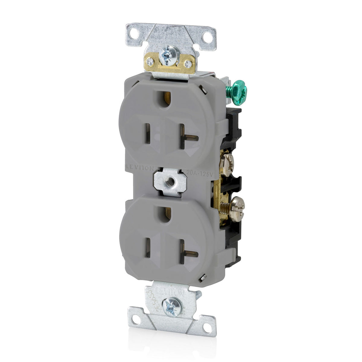 CR20-GY 2X Outlet 125V 20A 2P/3W Gray
