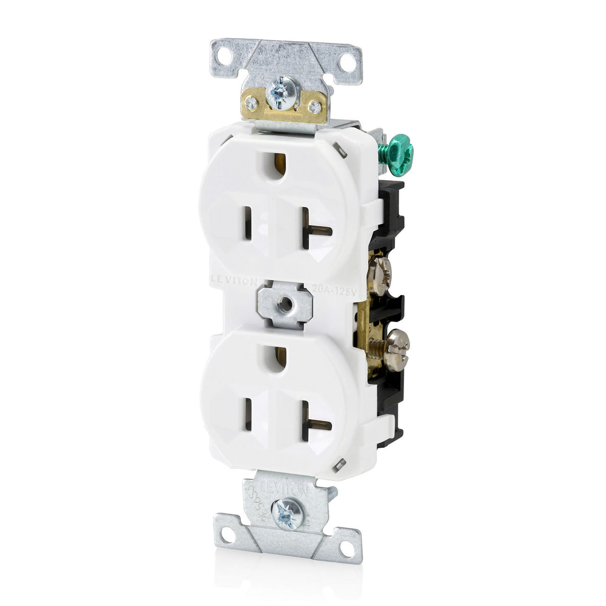 CR20-W 2X Outlet 125V 20A Wht
