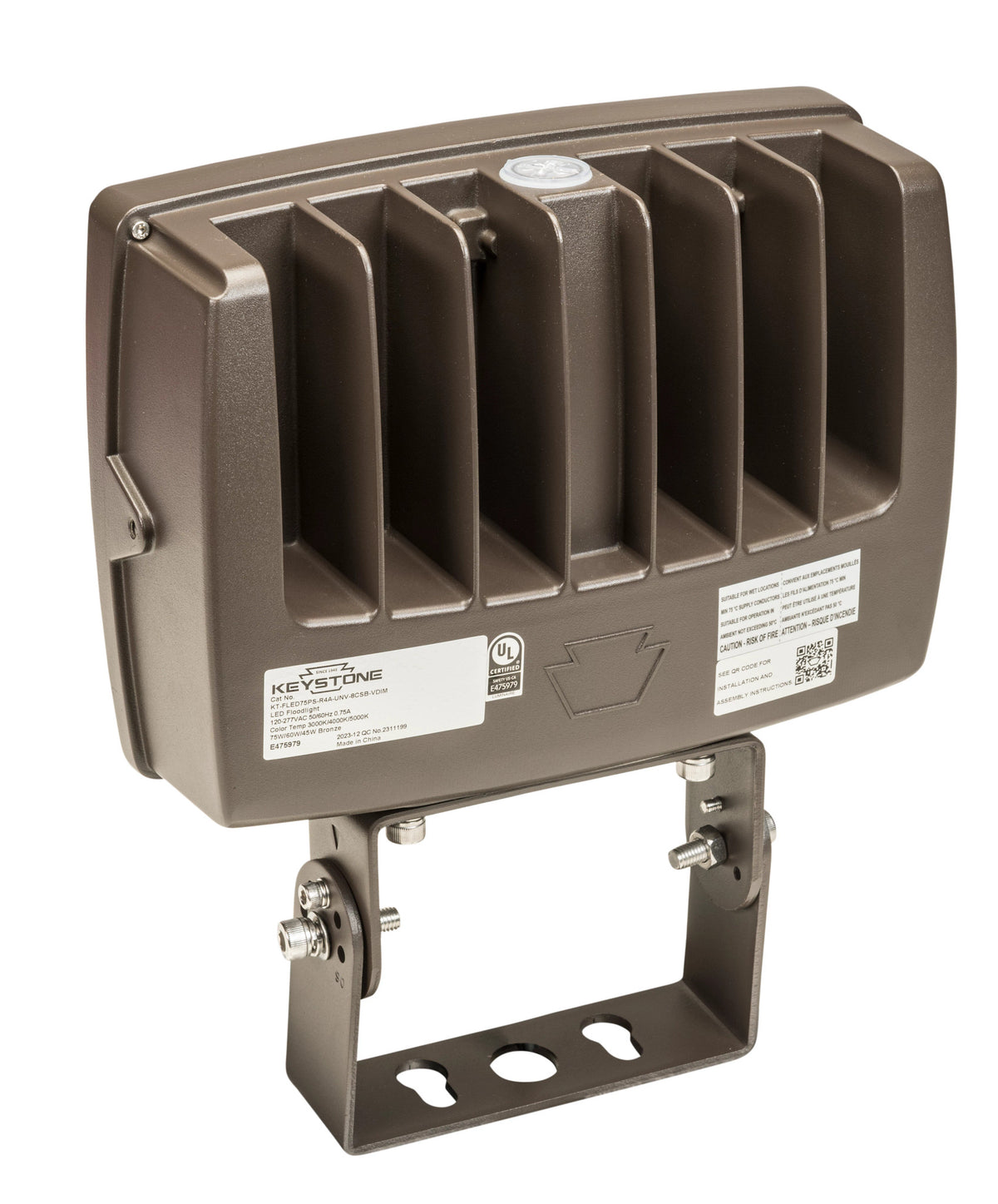 KTFLD100PSR4AUNV8CSB LED Fld W/k-Slct UNV Dim Brnz