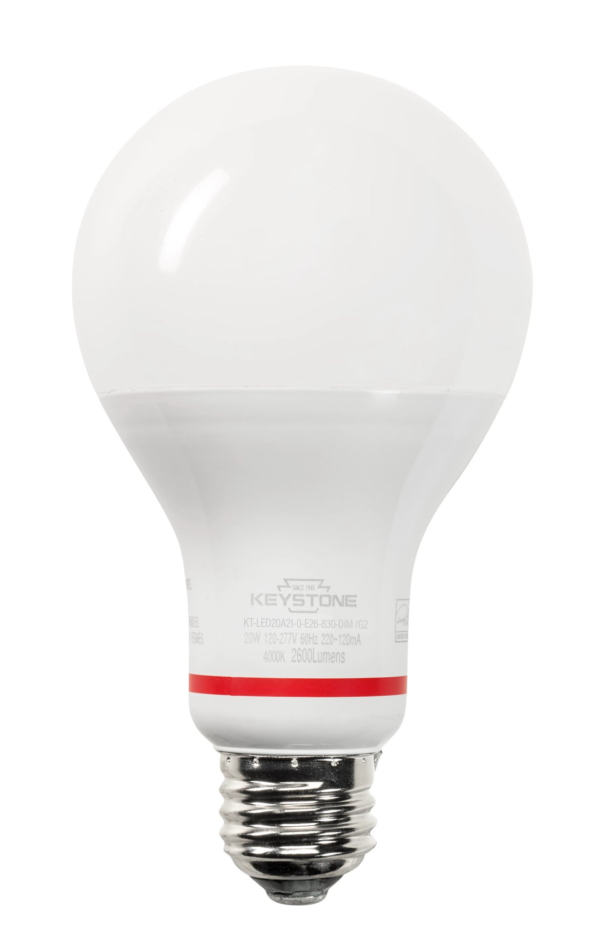 KTLED20A21OE26830DG2 LED A21 20W 30K UNV E26 Dim