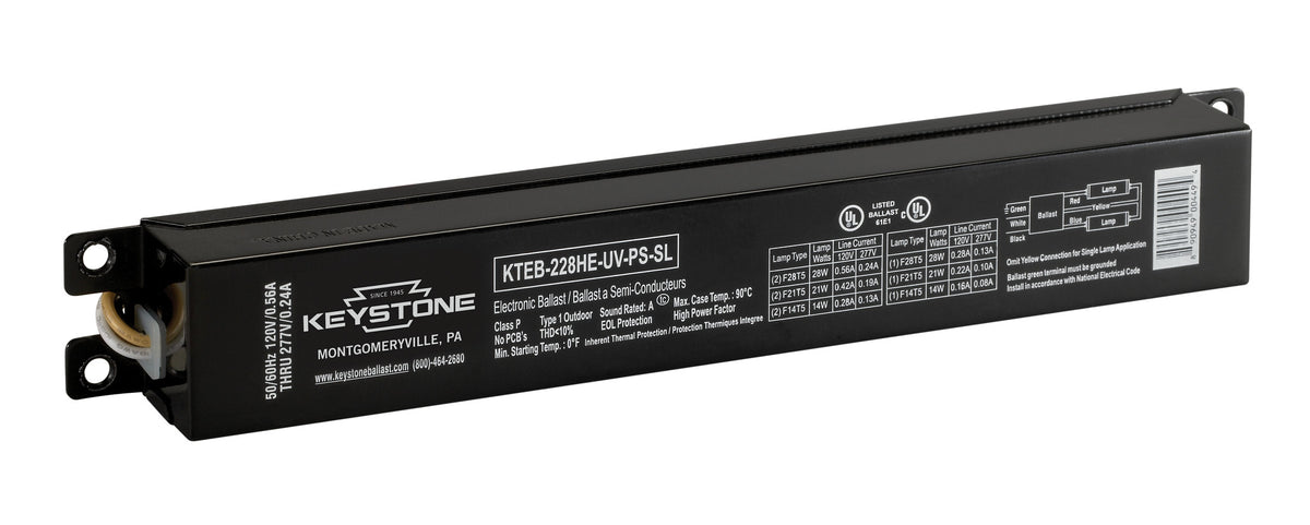 KTEB-228HE-UV-PS-SL Blst 9.5" 1/2LT T5 28W UNV He