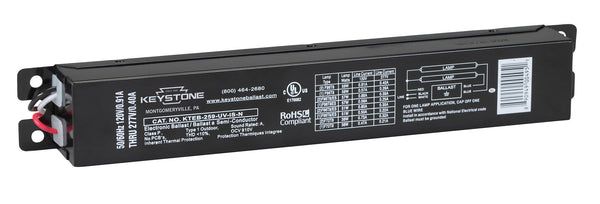 KTEB-259-UV-IS-N KEY.ELEC.2LT F96T8 Is 120-277V