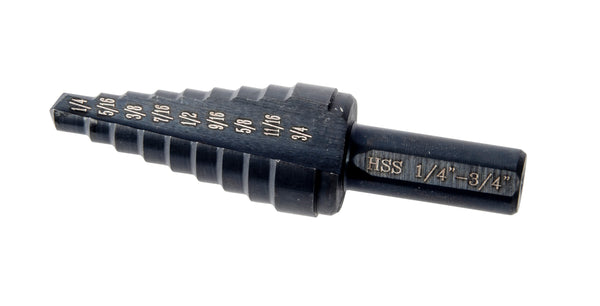 SB-205 Step Bits 1/4" - 3/4" Black