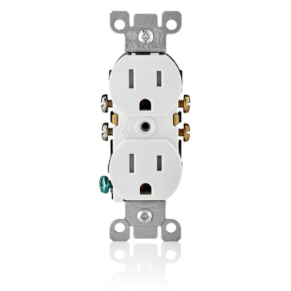 T5320-W 2X Outlet 125V 15A Tmpr Wht