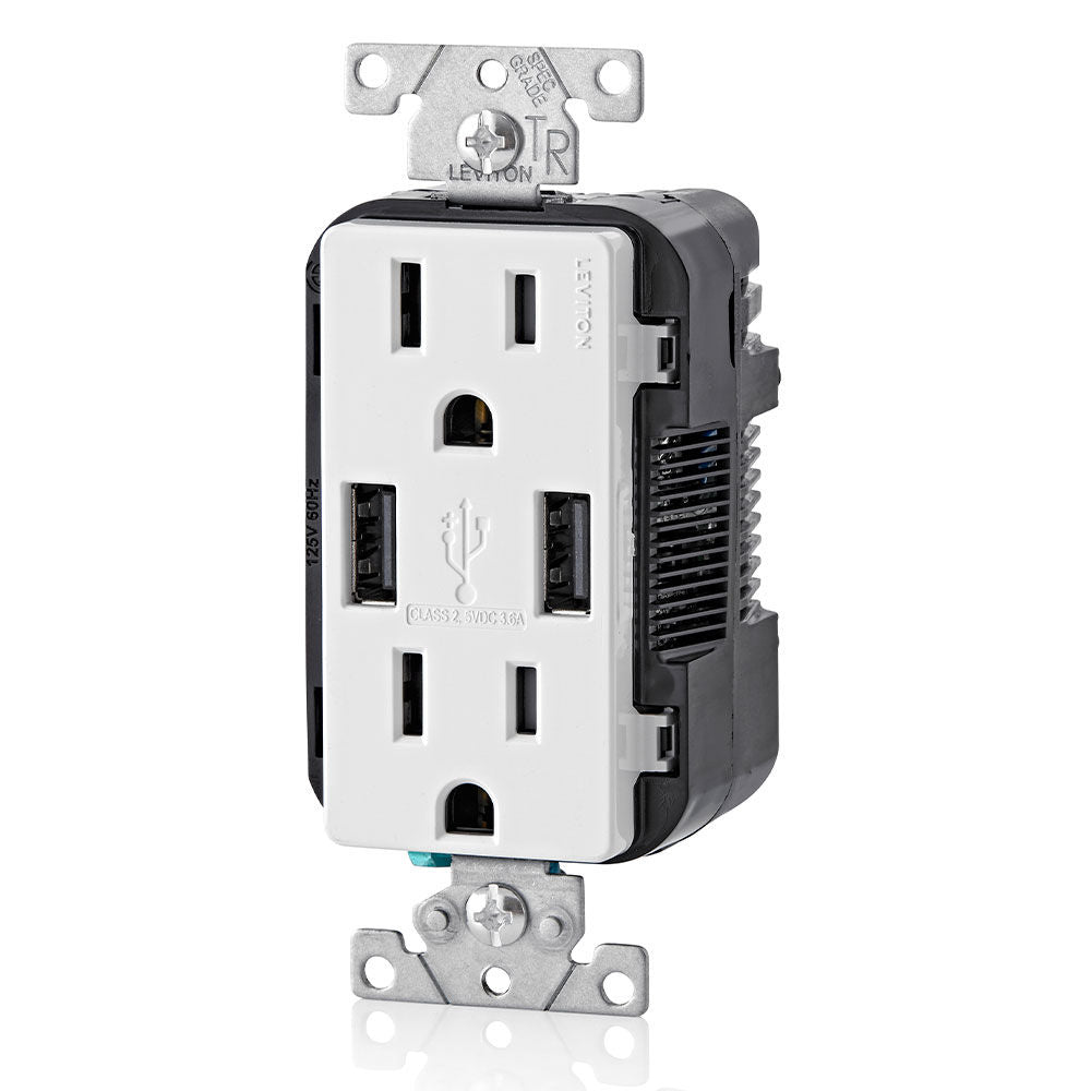 T5632-W 2X Outlet 2X Usb-A 125V 15A Wt