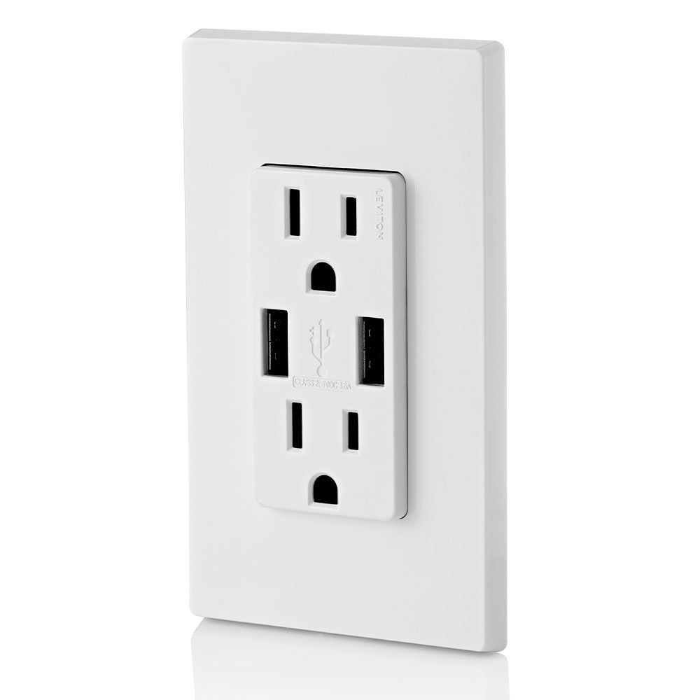 T5632-W 2X Outlet 2X Usb-A 125V 15A Wt