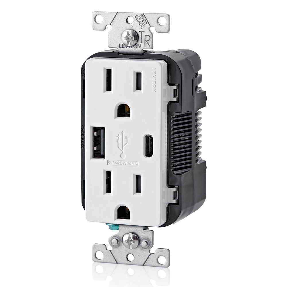 T5633-W 2X Outlet Usb A/c 125V 15A Wht