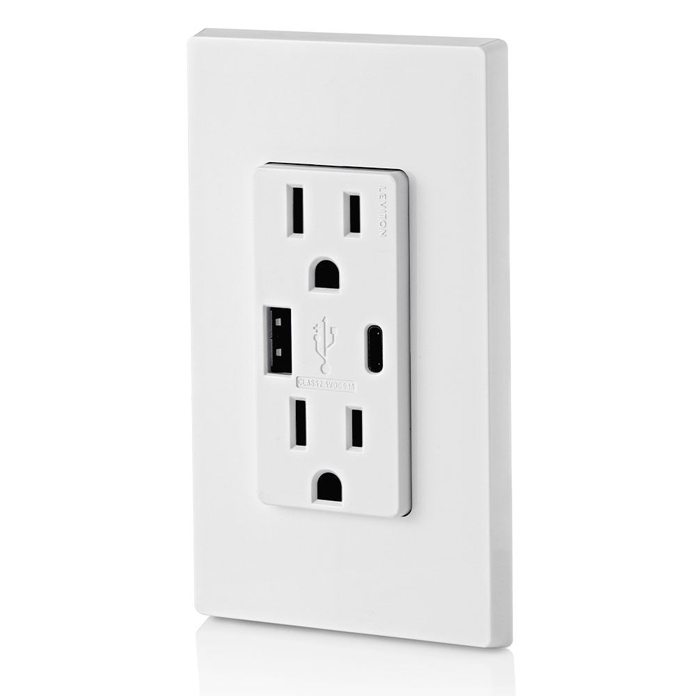 T5633-W 2X Outlet Usb A/c 125V 15A Wht