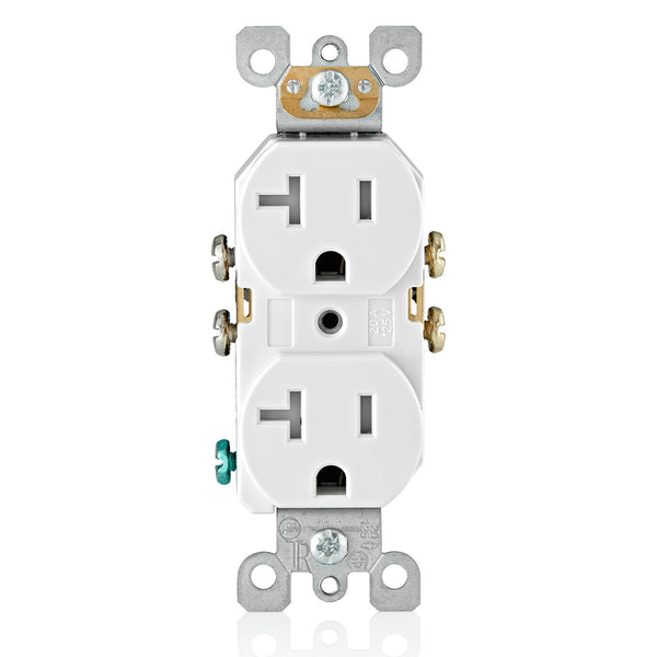 T5820-W 2X Outlet 125V 20A Tmpr Wht