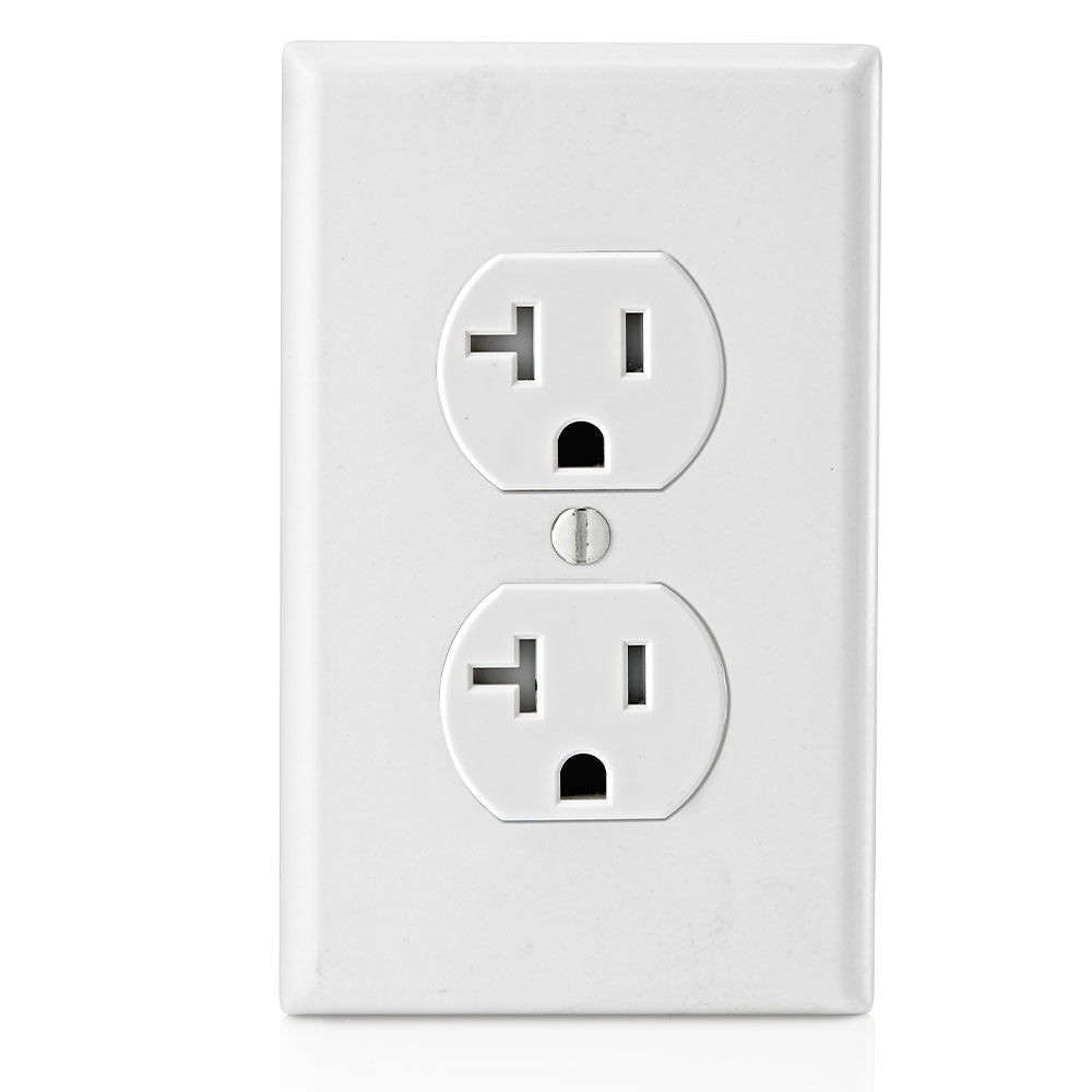 T5820-W 2X Outlet 125V 20A Tmpr Wht