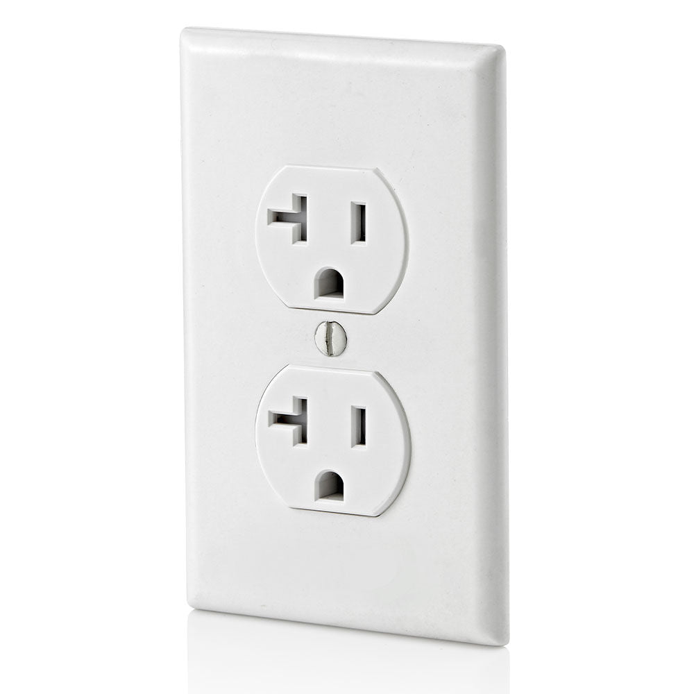T5820-W 2X Outlet 125V 20A Tmpr Wht