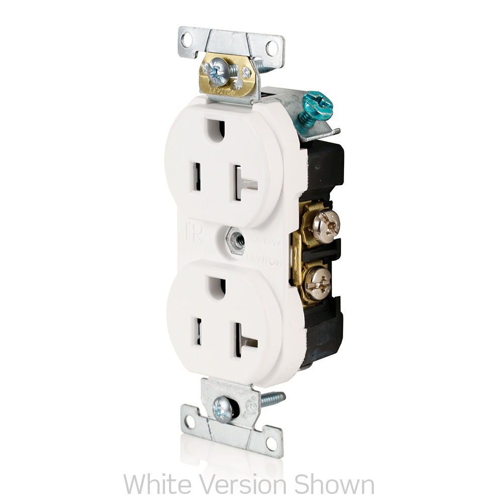 TBR20-W 2X Outlet 125V 20A 2P/3W Wht