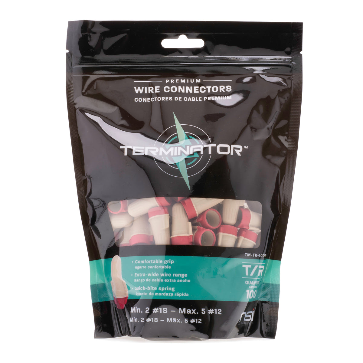 TM-TR-100P Wire Connect Tan/red 100PK