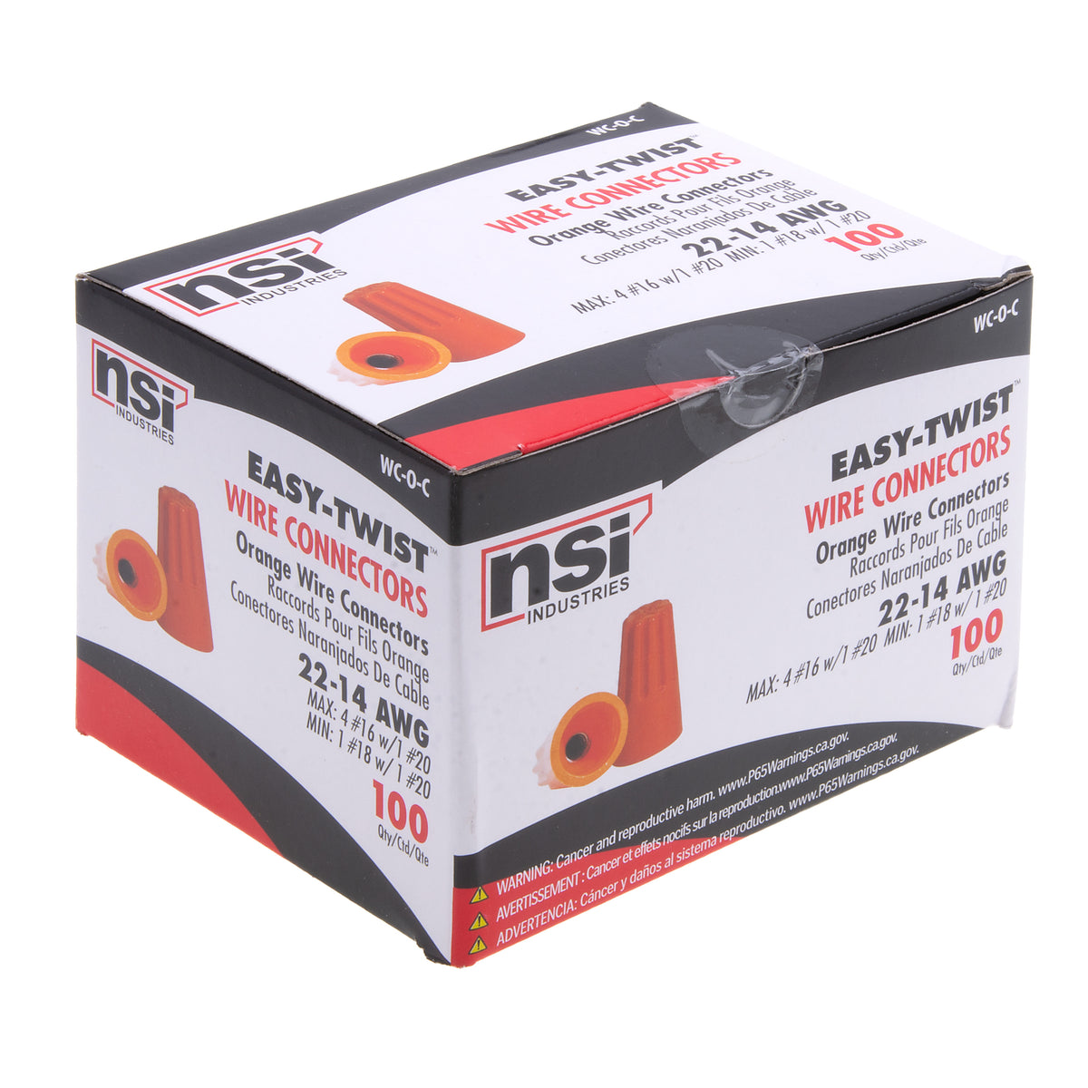 WC-O-C (14021) (box Orange Wire NUT/100 Per Box