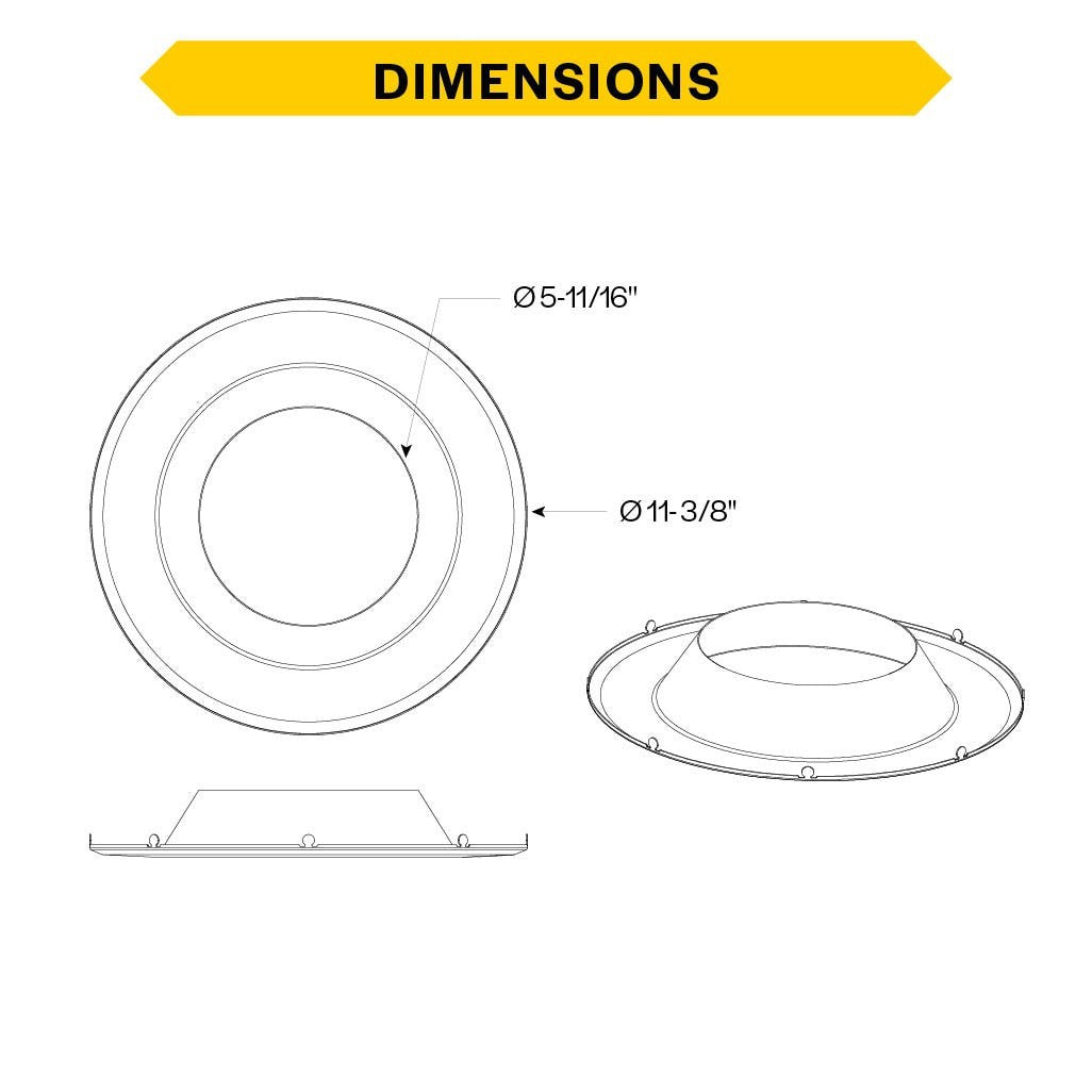 Halco CDL-10-REFL-HZT Sockets, Lampholders & Fixture Part, dimension drawing
