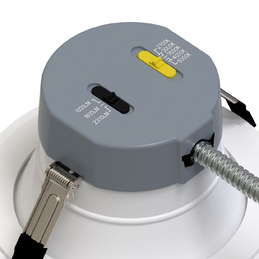 Halco CDL-6-LS-CS-WH-DDV LED downlight, detail view