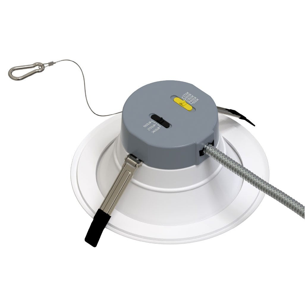 Halco CDL-8-LS-CS-WH-DDV LED downlight, back mounting view