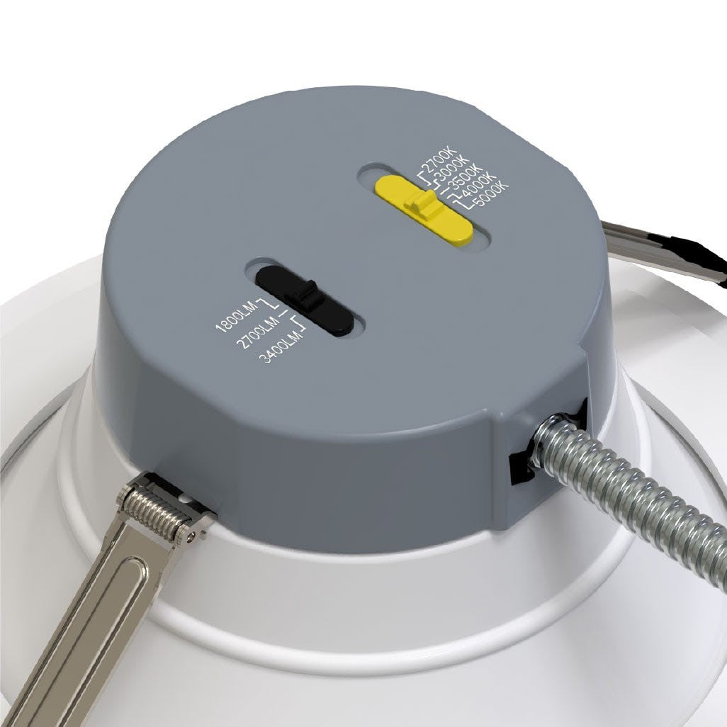 Halco CDL-8-LS-CS-WH-DDV LED downlight, detail view