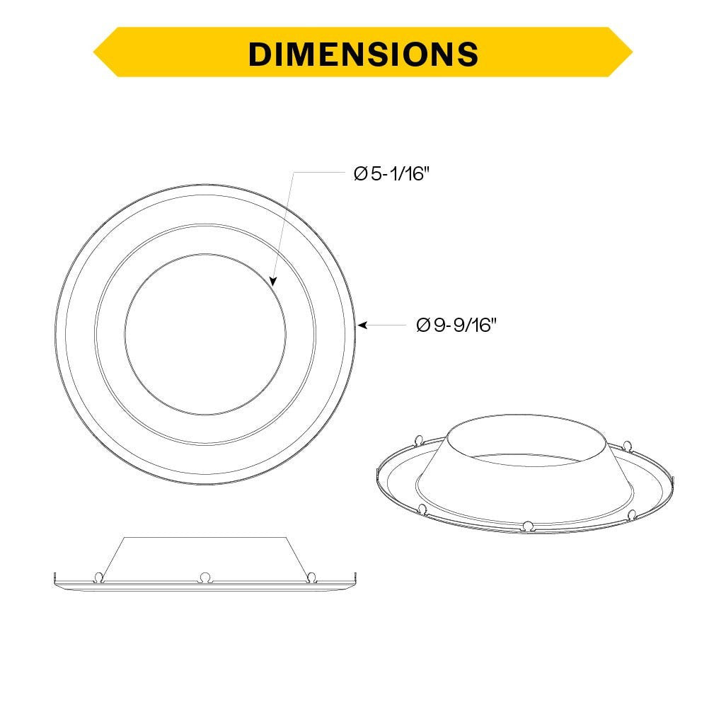 Halco CDL-8-REFL-HZT Sockets, Lampholders & Fixture Part, dimension drawing