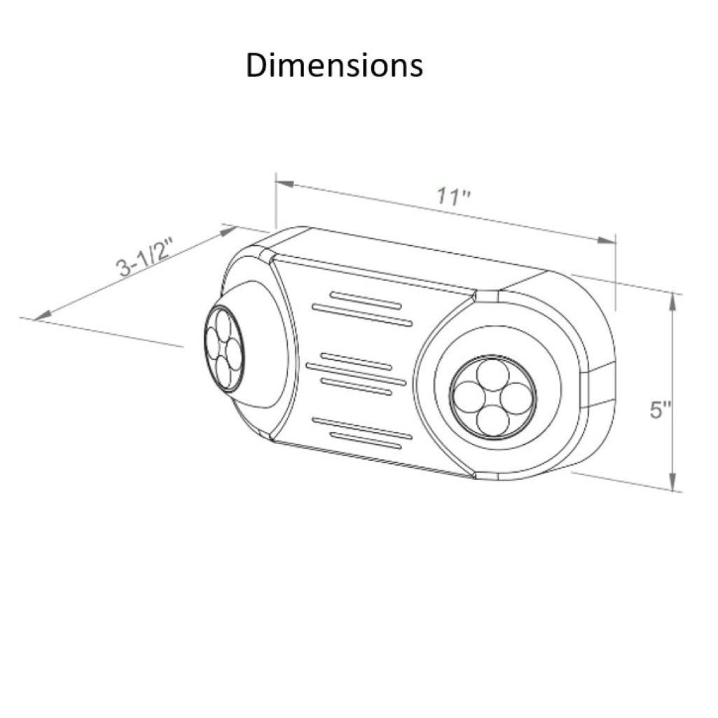 Halco EMG-HPEM-WH-RC Exit & Emergency Lighting, dimension drawing