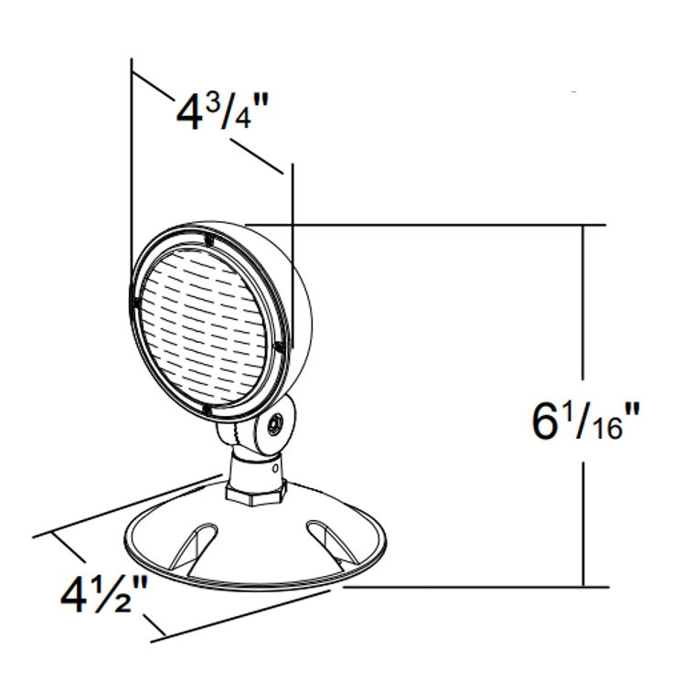 Halco EV2-RH-1-OUT-RD Exit & Emergency Lighting, dimension drawing