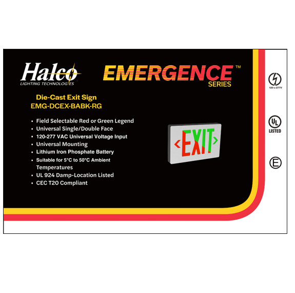 EMG-DCEX-BABK-RG Die-Cast Xt Br.alum Blk Rd Grn