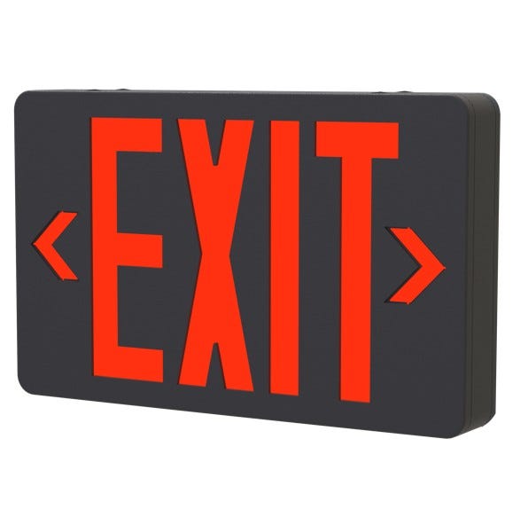 EMG-EXE-BK-RG LED Exit Sign UNV Red/grn Blk