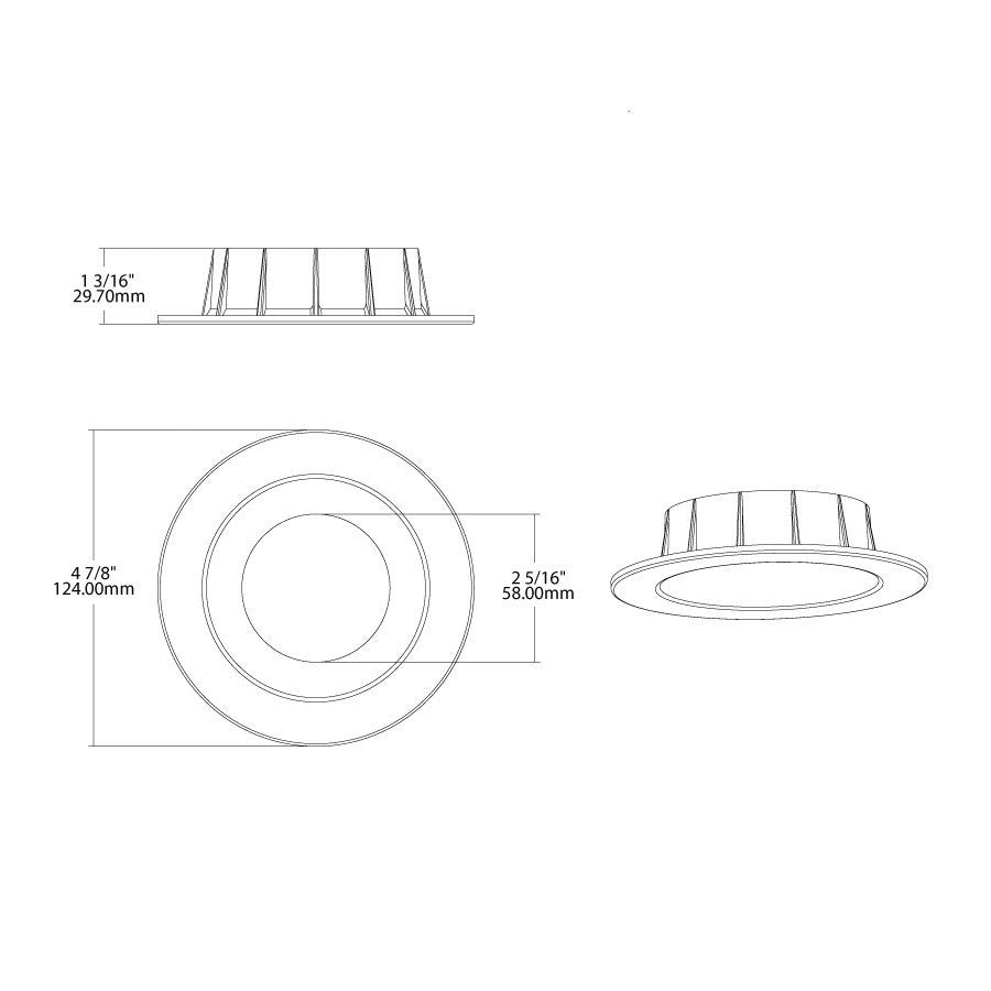 RAB Lighting HAT4RB Sockets, Lampholders & Fixture Part, dimension drawing